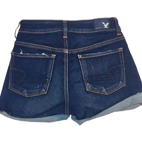 American Eagle Hi-Rise Shortie Jean Shorts - Picture 4 of 5